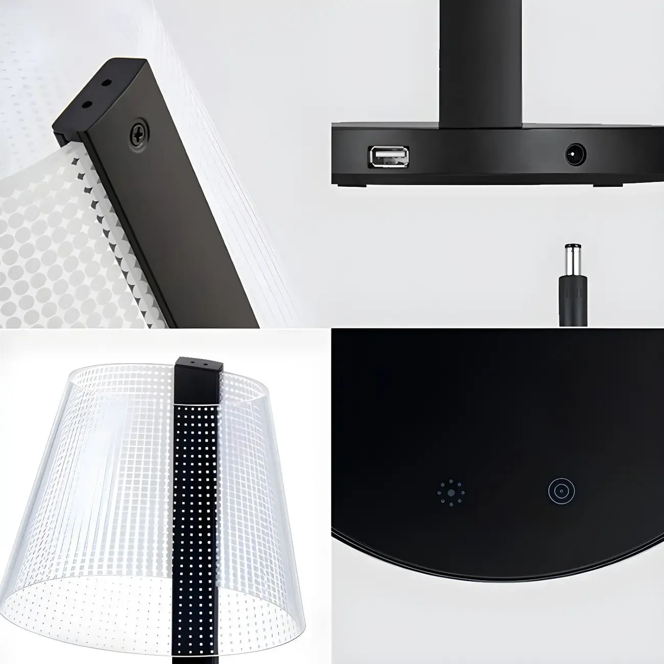 Lampe de table tactile unique en acrylique pour usage résidentiel