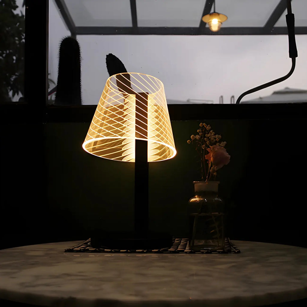 Lampe de table tactile unique en acrylique pour usage résidentiel