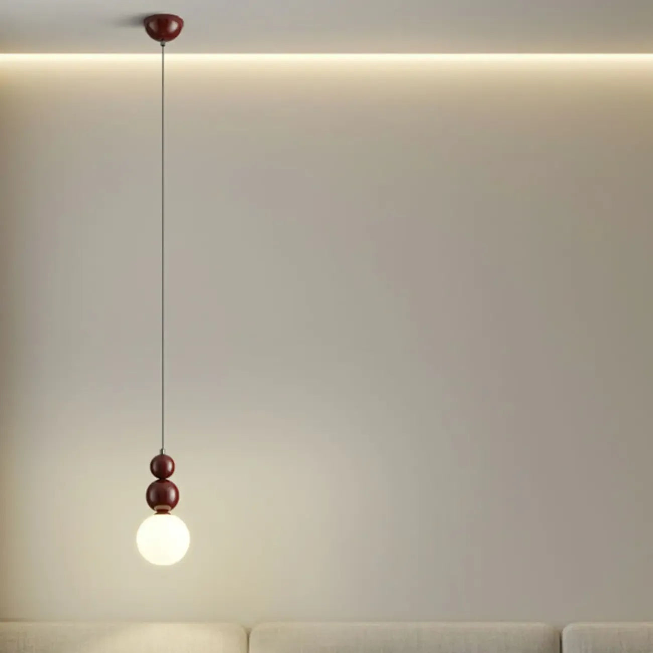 Plafonnier globe en verre dépoli de style nordique avec cordon d'alimentation étendu