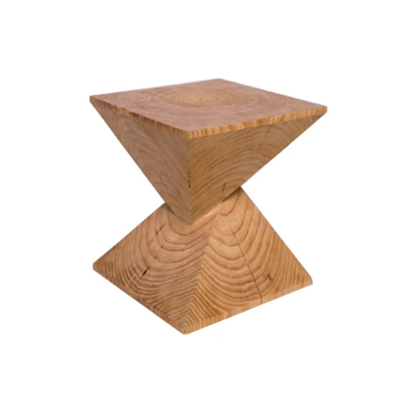 Table d'appoint carrée en bois naturel pour salon