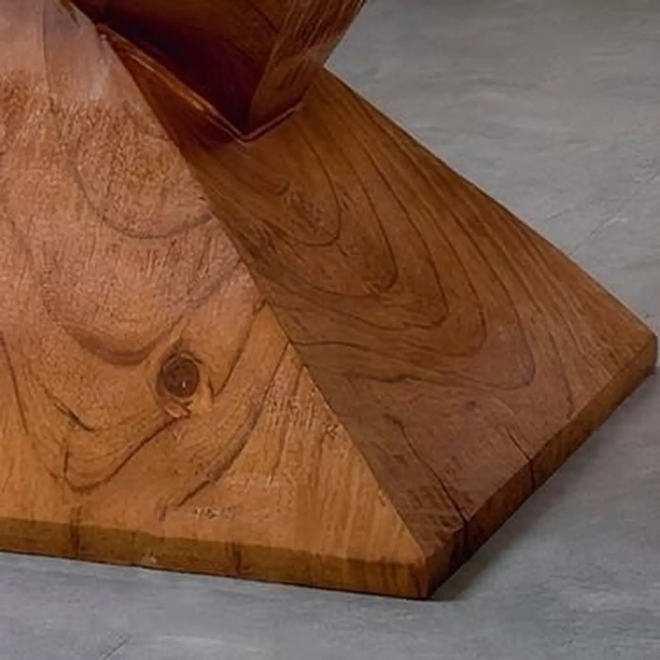 Table d'appoint carrée en bois naturel pour salon