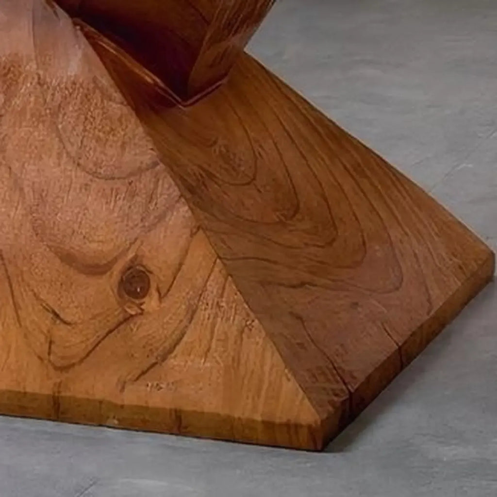 Table d'appoint carrée en bois naturel pour salon