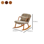 Fauteuil à bascule rustique en bois rembourré avec coussin