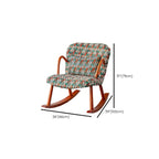 Fauteuil à bascule rustique en bois rembourré avec coussin