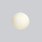 Suspension lanterne en papier blanc recyclé pour salon