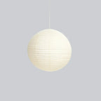Suspension lanterne en papier blanc recyclé pour salon