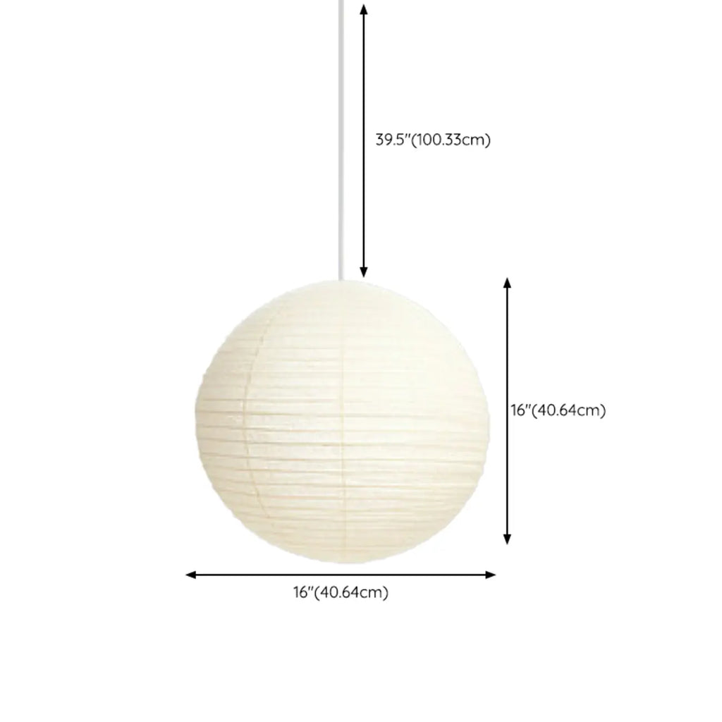 Suspension lanterne en papier blanc recyclé pour salon