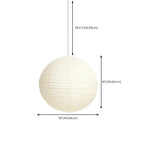 Suspension lanterne en papier blanc recyclé pour salon