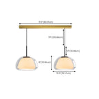 Suspension élégante en verre opalin LED au design raffiné