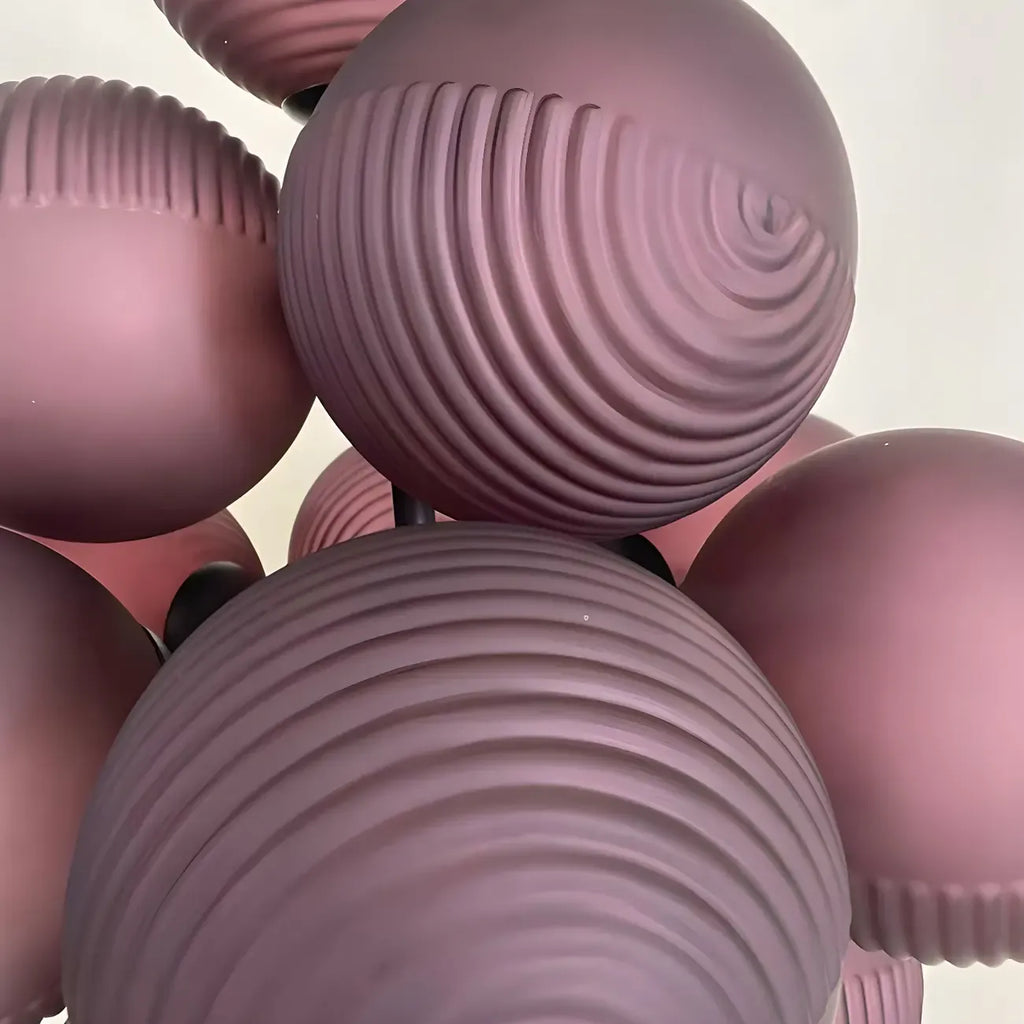 Lampadaire moderne en forme d'arbre avec abat-jour globe violet pour la décoration