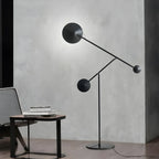 Lampadaire LED noir unique avec bras articulé pour salon