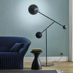 Lampadaire LED noir unique avec bras articulé pour salon