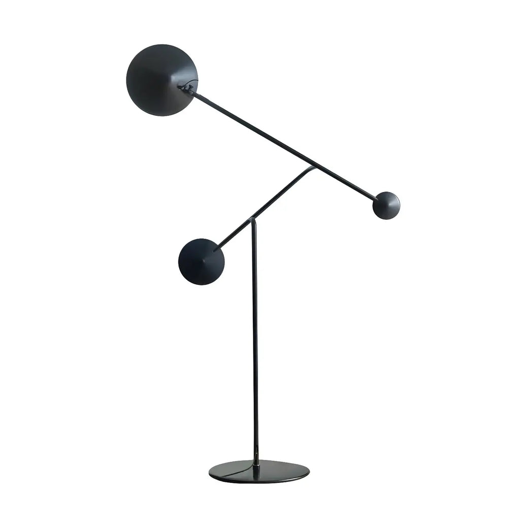 Lampadaire LED noir unique avec bras articulé pour salon