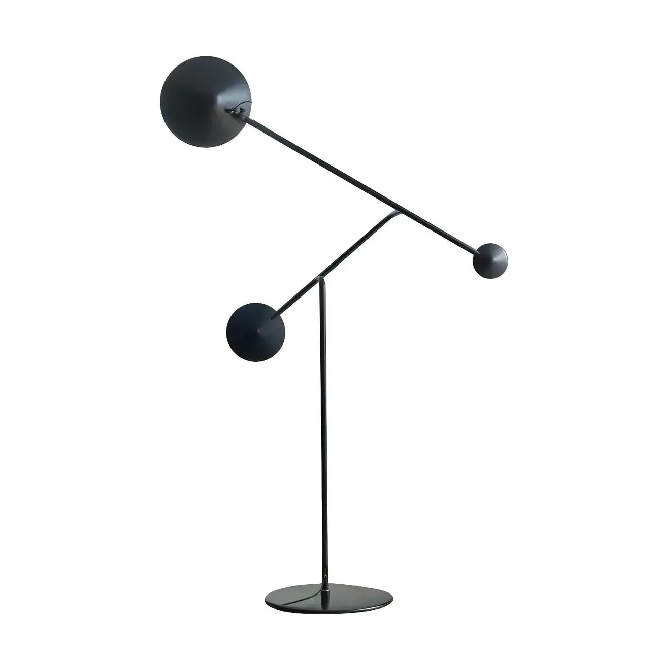 Lampadaire LED noir unique avec bras articulé pour salon