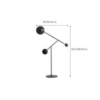 Lampadaire LED noir unique avec bras articulé pour salon