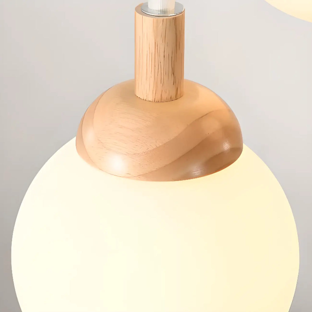 Suspension en verre opalin à longueur réglable