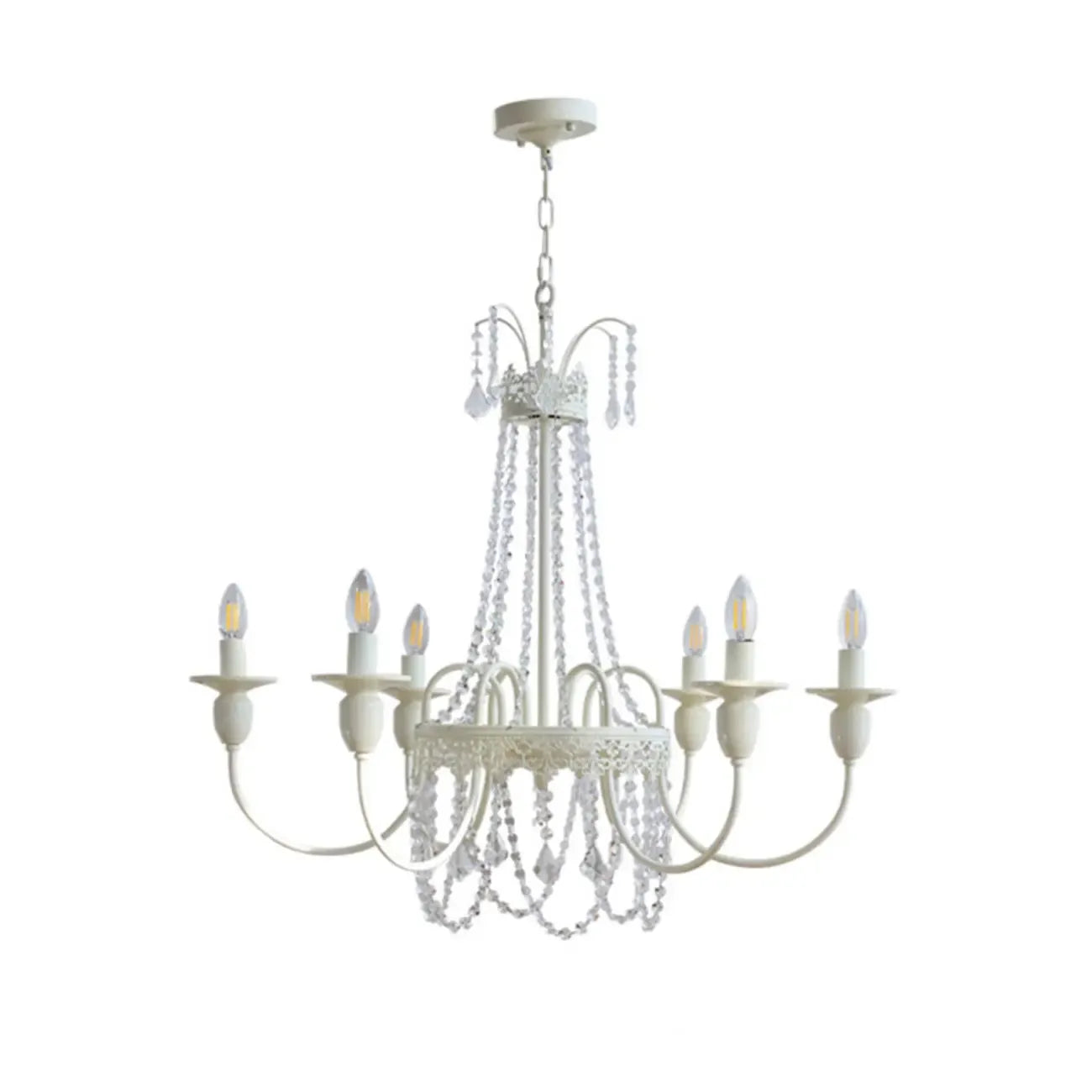 Lustre vintage en cristal réglable pour la décoration de la salle à manger