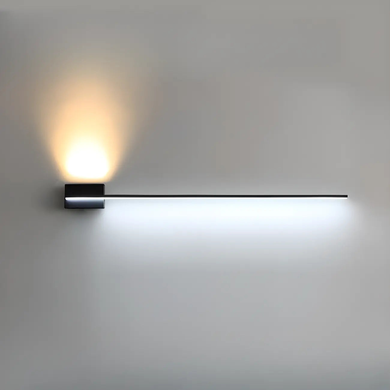 Applique murale LED moderne pour salle de bain avec barre mince
