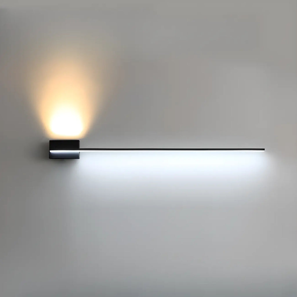Applique murale LED moderne pour salle de bain avec barre mince