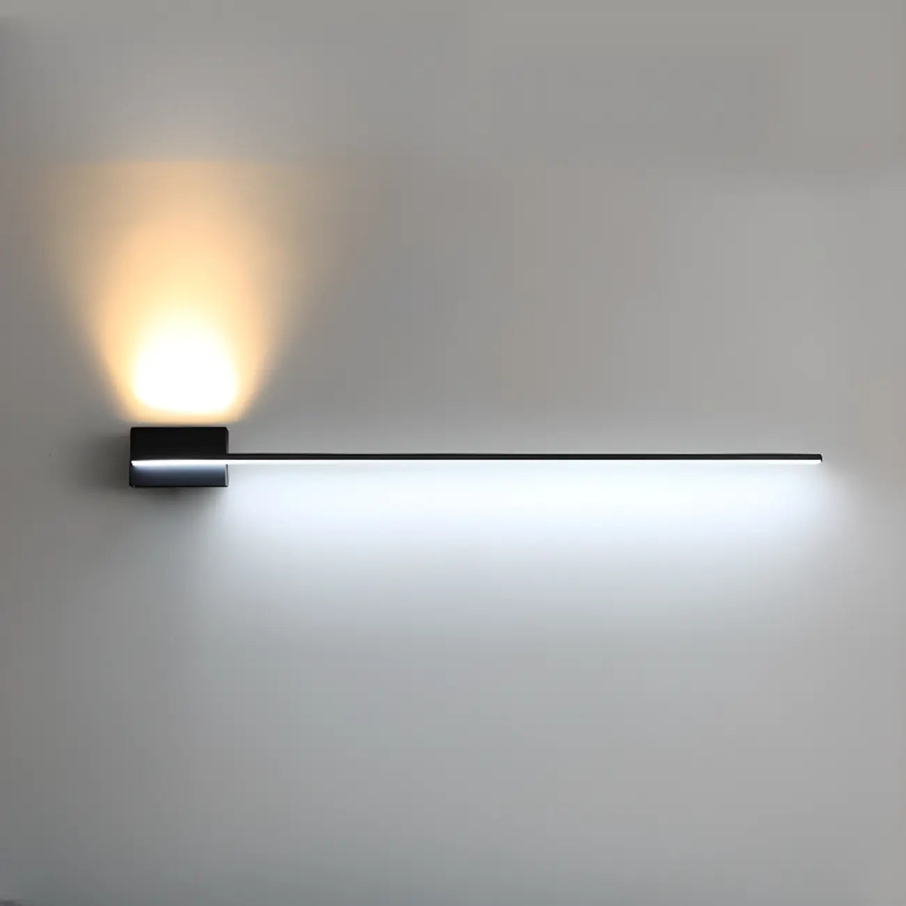 Applique murale LED moderne pour salle de bain avec barre mince