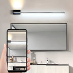Applique murale LED moderne pour salle de bain avec barre mince