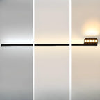 Applique murale LED moderne pour salle de bain avec barre mince