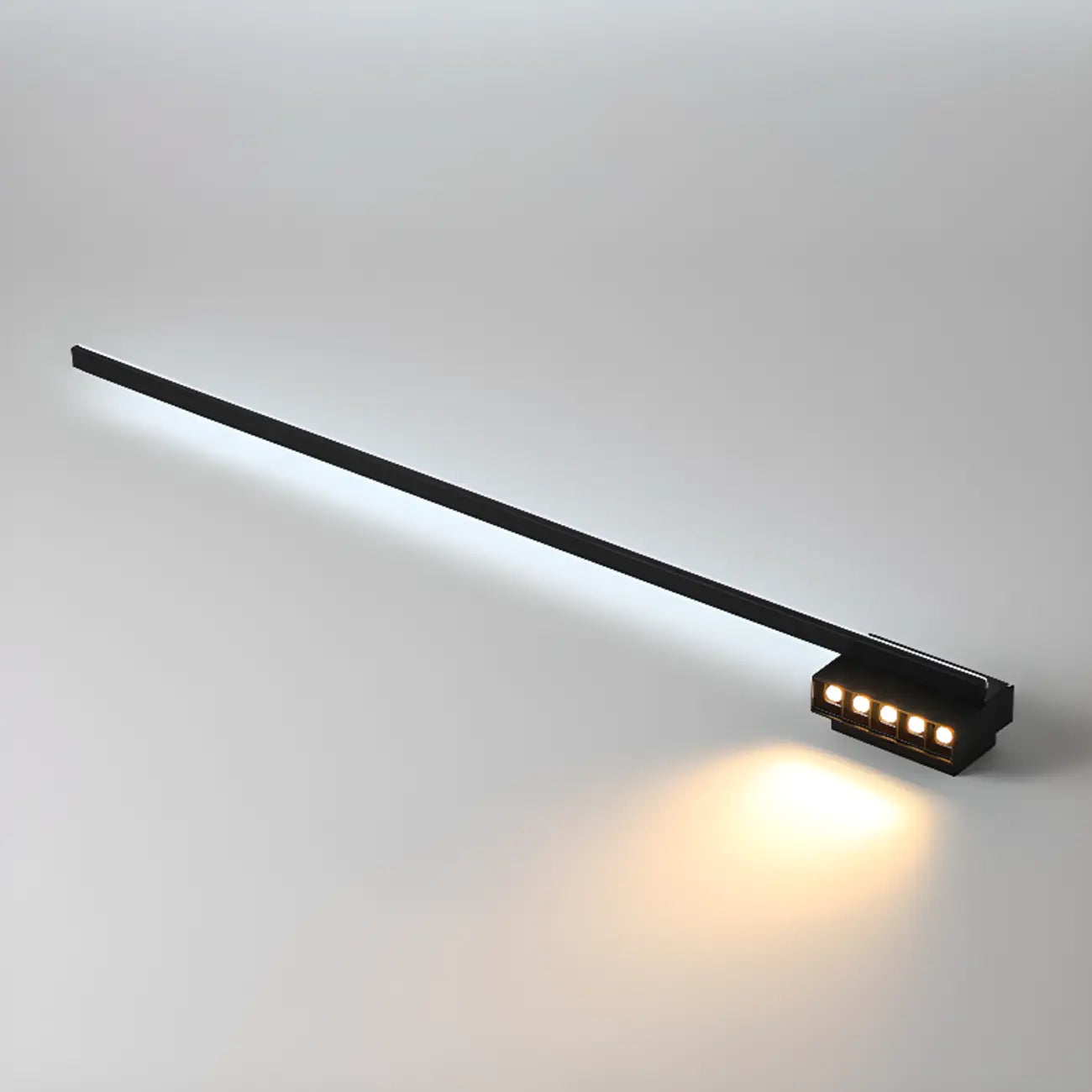 Applique murale LED moderne pour salle de bain avec barre mince