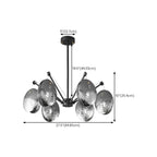 Lustres modernes réglables en métal gris argenté et métal gris