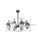 Lustres modernes réglables en métal gris argenté et métal gris