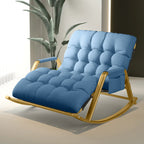 Fauteuil à bascule scandinave 2 places rembourré avec accoudoirs droits