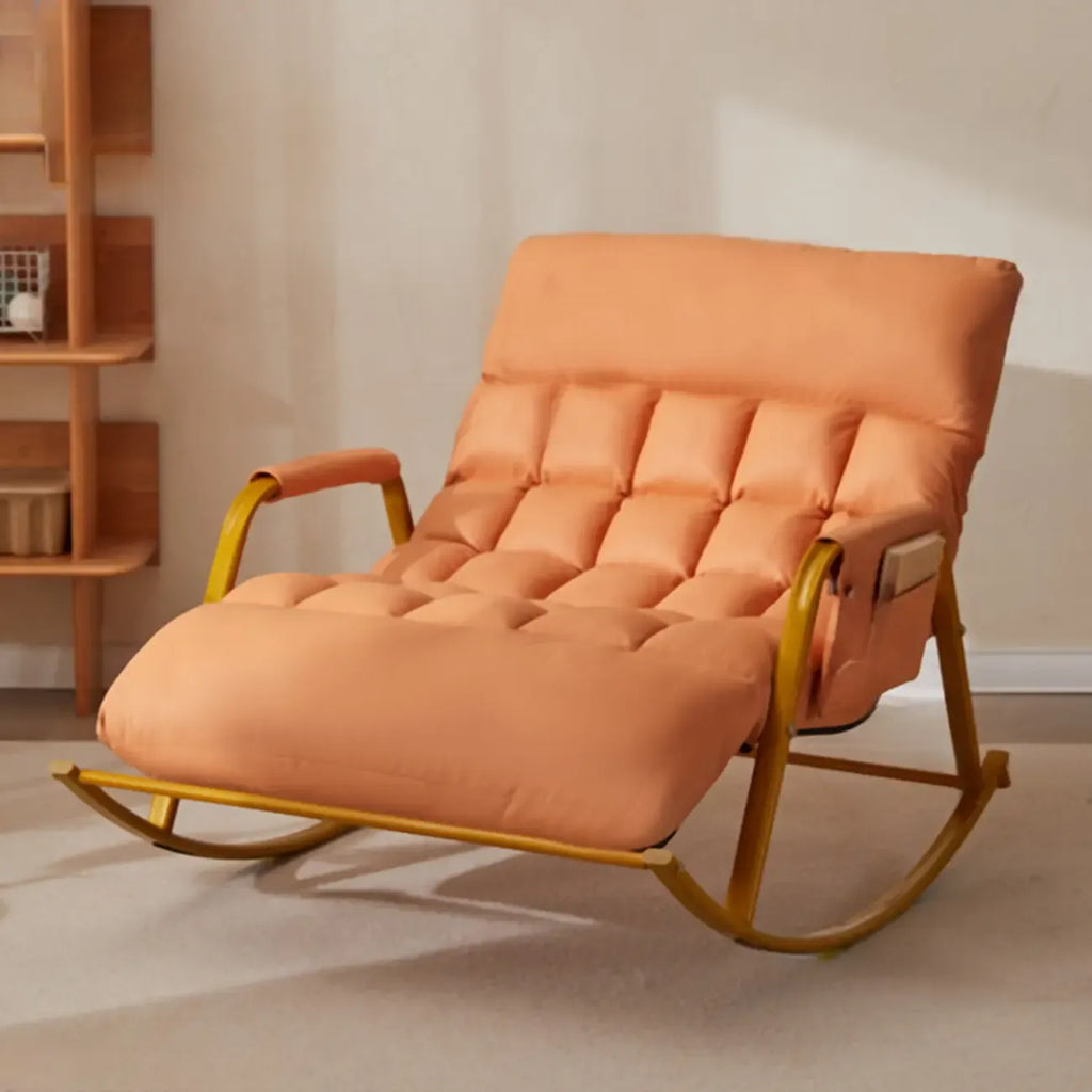 Fauteuil à bascule scandinave 2 places rembourré avec accoudoirs droits