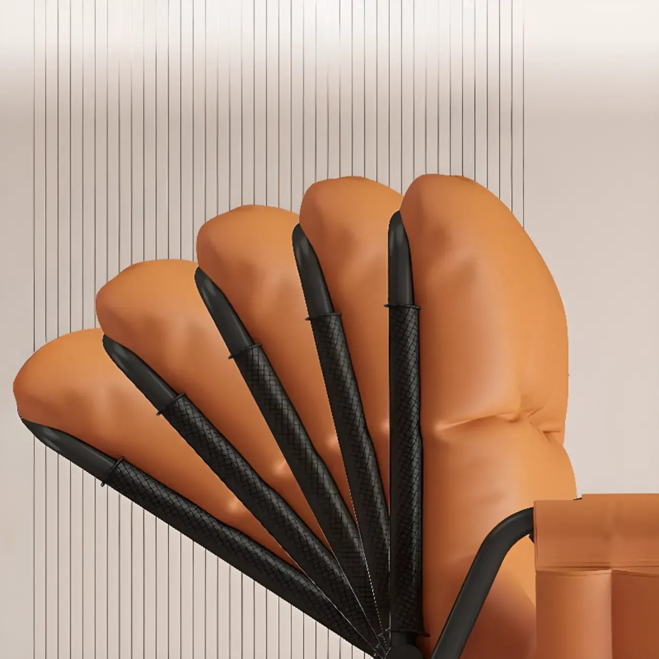 Fauteuil à bascule scandinave 2 places rembourré avec accoudoirs droits