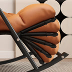 Fauteuil à bascule scandinave 2 places rembourré avec accoudoirs droits