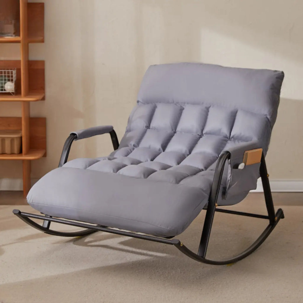 Fauteuil à bascule scandinave 2 places rembourré avec accoudoirs droits