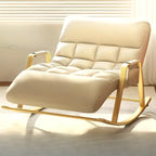 Fauteuil à bascule scandinave 2 places rembourré avec accoudoirs droits