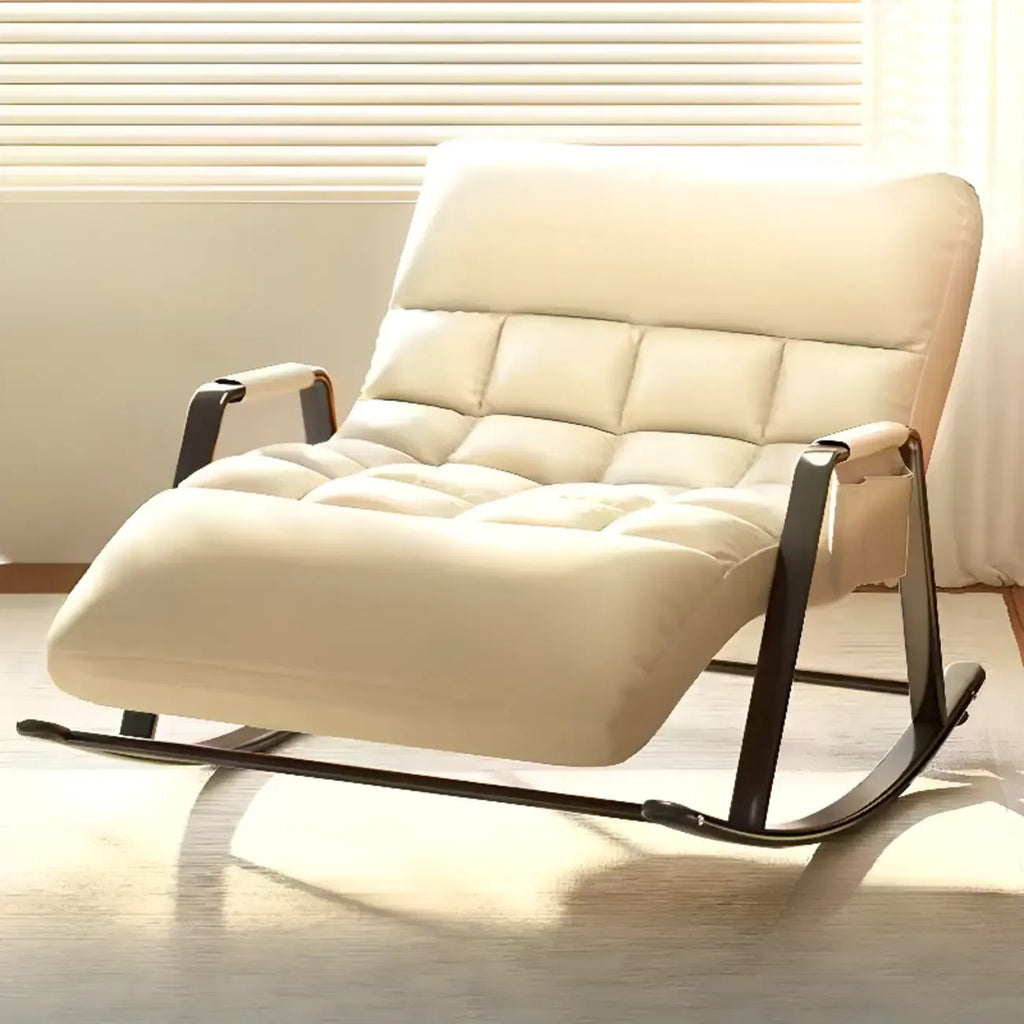 Fauteuil à bascule scandinave 2 places rembourré avec accoudoirs droits