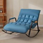 Fauteuil à bascule scandinave 2 places rembourré avec accoudoirs droits