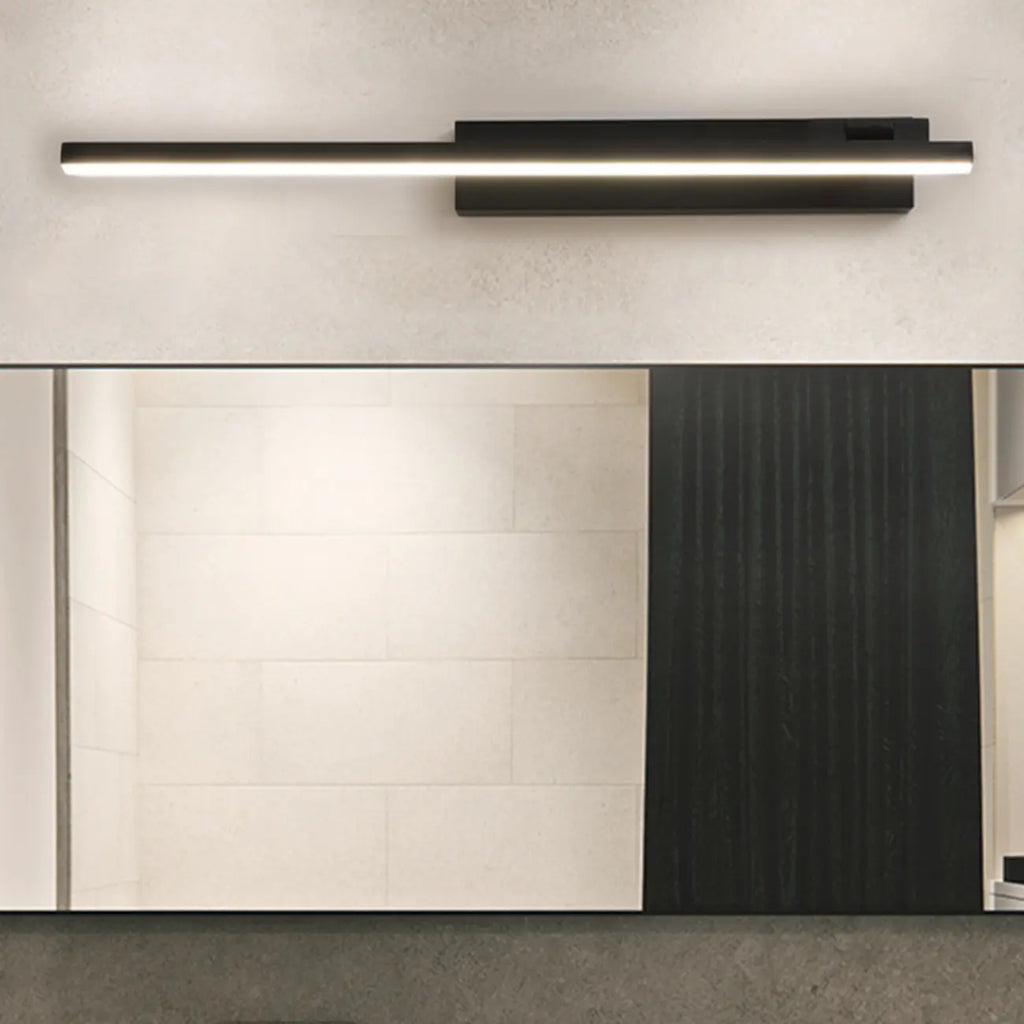 31,5 Appliques murales linéaires noires minimalistes pour salle de bain