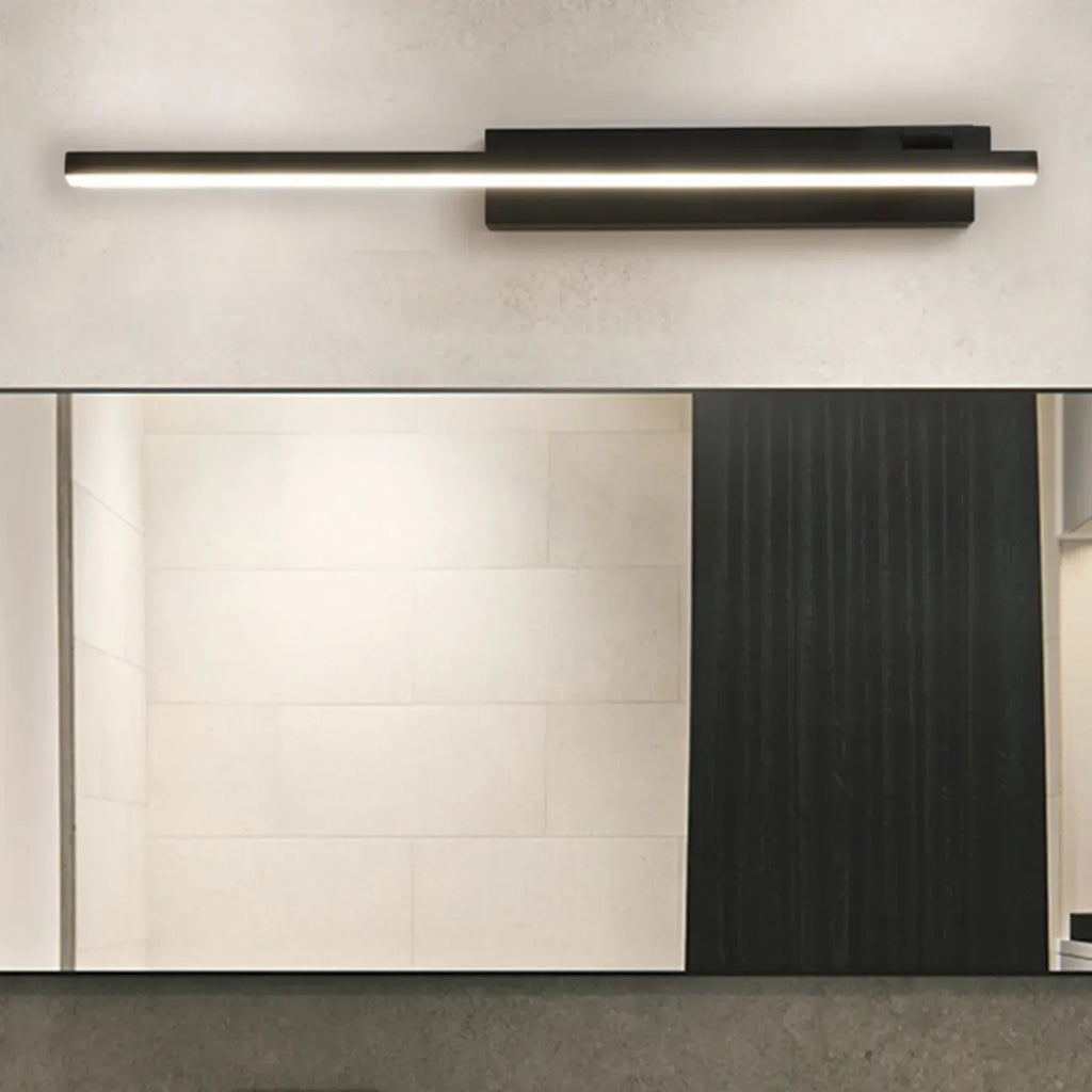 31,5 Appliques murales linéaires noires minimalistes pour salle de bain