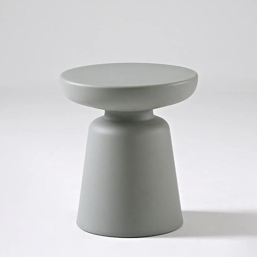 Table d'appoint ronde nordique mate pour petit canapé