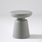 Table d'appoint ronde nordique mate pour petit canapé