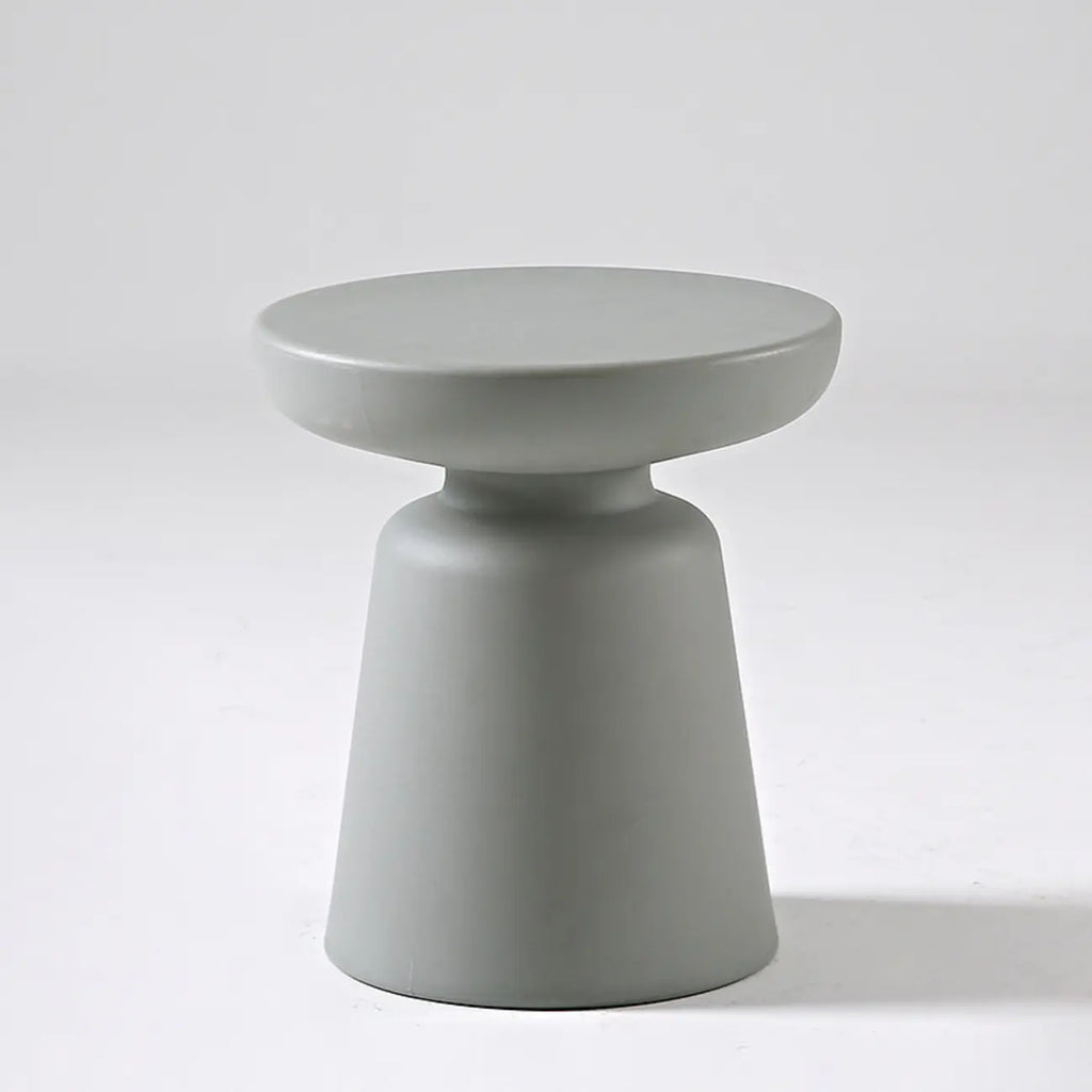 Table d'appoint ronde nordique mate pour petit canapé
