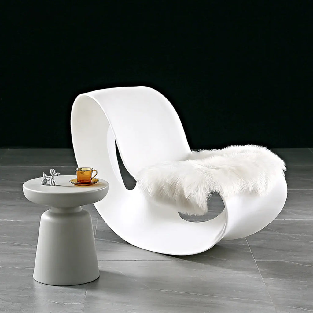 Table d'appoint ronde nordique mate pour petit canapé