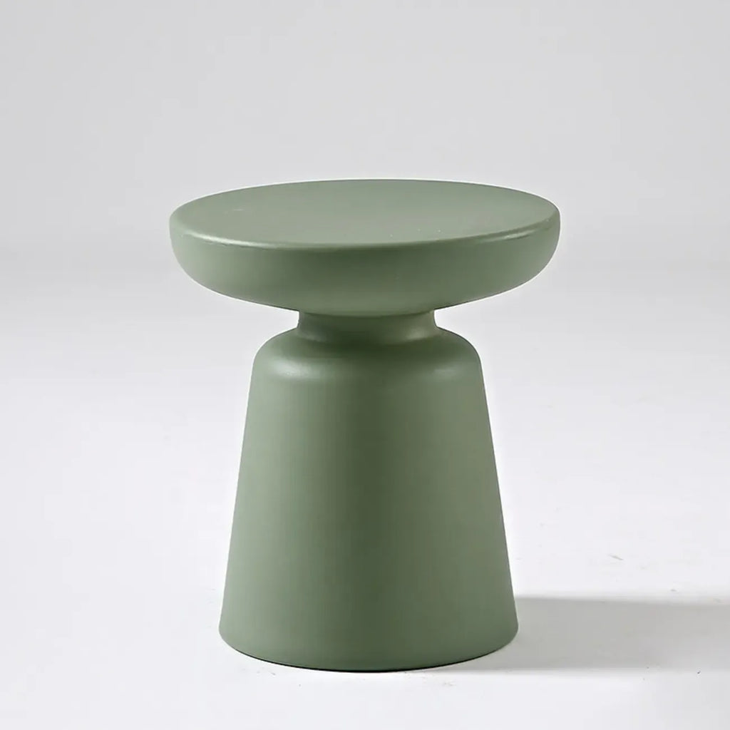 Table d'appoint ronde nordique mate pour petit canapé