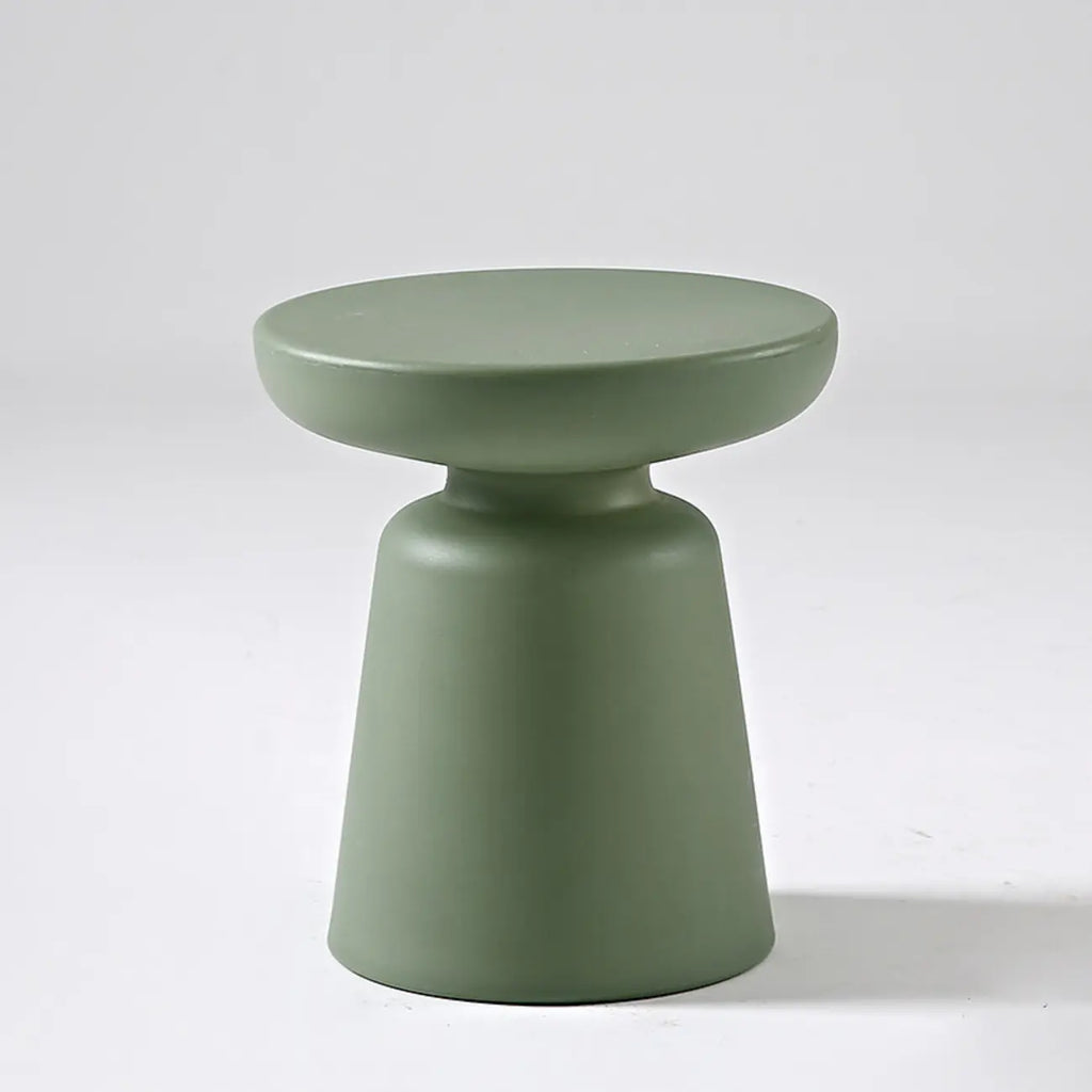 Table d'appoint ronde nordique mate pour petit canapé