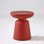 Table d'appoint ronde nordique mate pour petit canapé