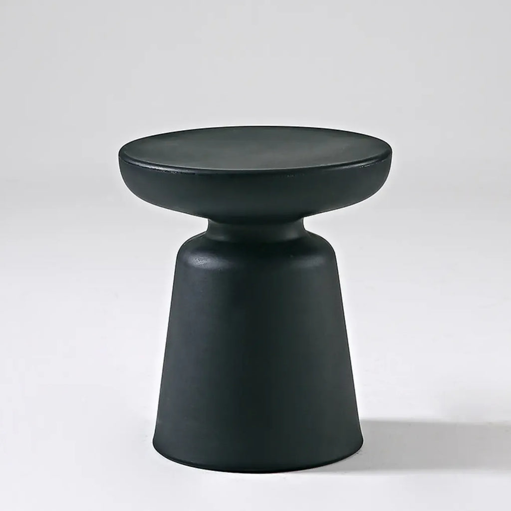 Table d'appoint ronde nordique mate pour petit canapé