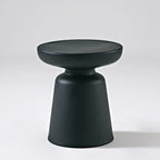 Table d'appoint ronde nordique mate pour petit canapé