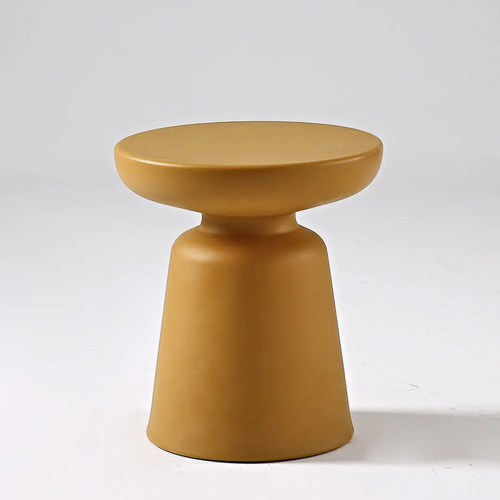 Table d'appoint ronde nordique mate pour petit canapé