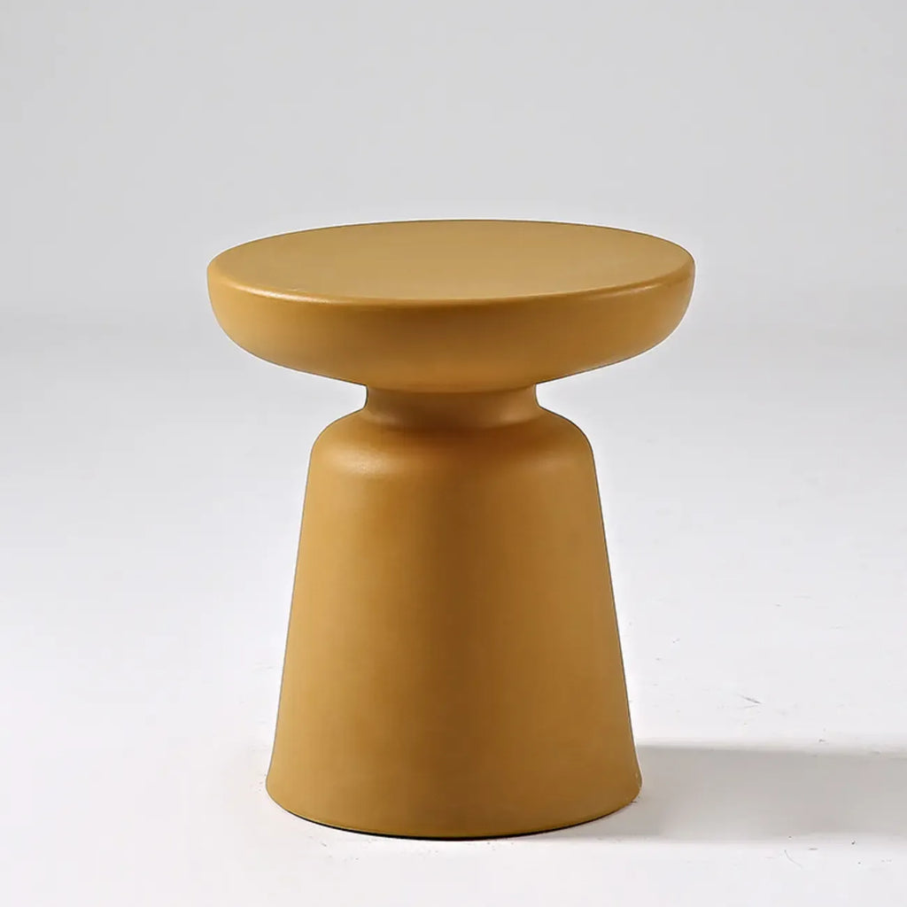 Table d'appoint ronde nordique mate pour petit canapé